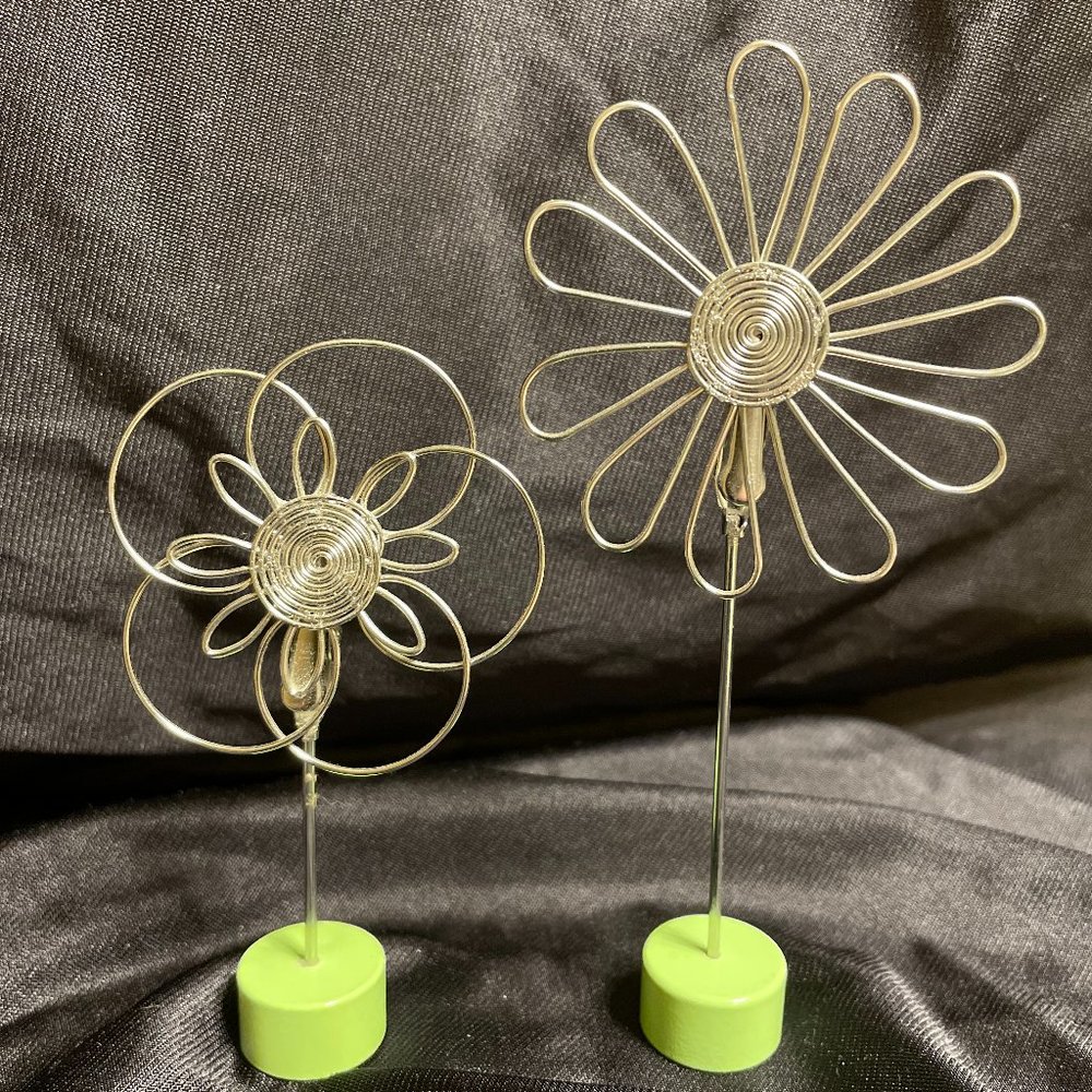Set of Two Flower-Themed Photo Holders